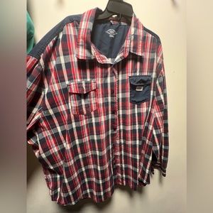 Men’s Parish 6XL Long sleeve plaid button up.